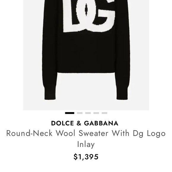 Dolce & Gabbana Black and White Logo Sweater